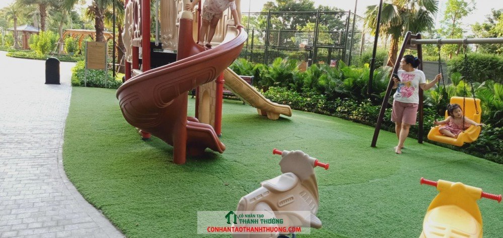 Cung cấp và thi công cỏ nhân tạo sân vườn,sân chơi tại Quảng Ninh