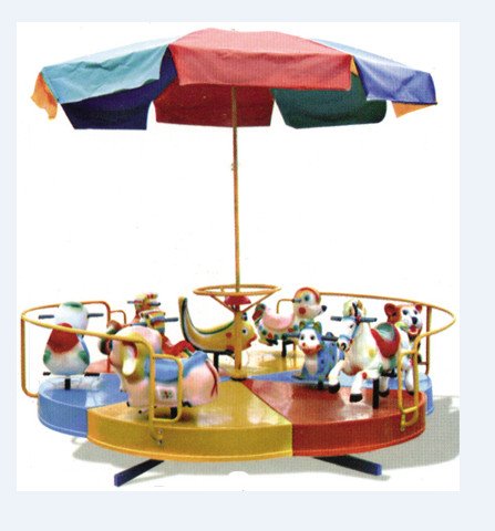 Đu quay con thú có ô che