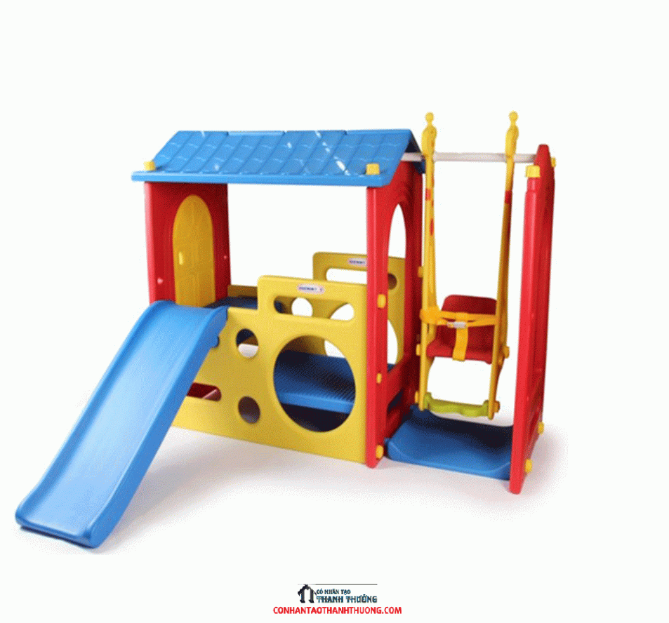 Bộ cầu trượt xích đu mái nhà