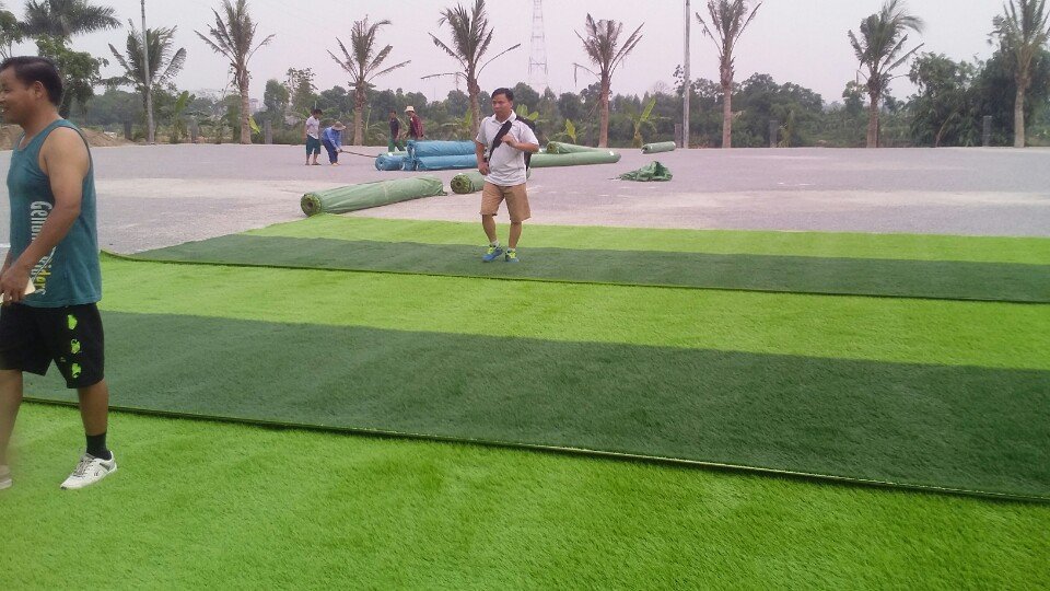 Thi công cỏ nhân tạo sân bóng Hà Nội