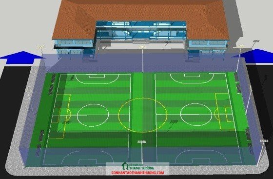 Quy trình thi công sân bóng