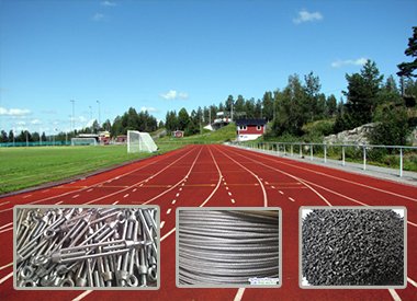 Keo dán cỏ nhân tạo, cáp căng lưới, đèn sân bóng,... vật tư ngành cỏ