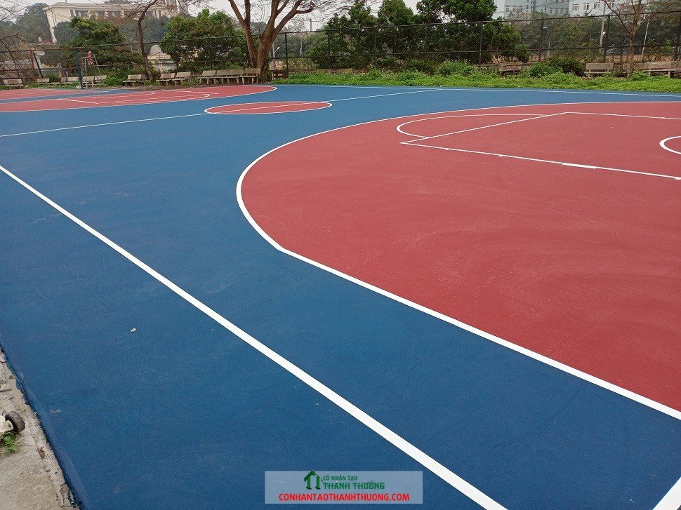 Thi công sơn sân bóng rổ